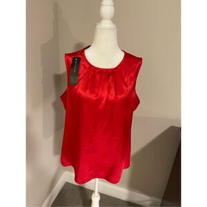 Jones New York‎ Women's Size 14 Red Sleeveless Blouse Casual
